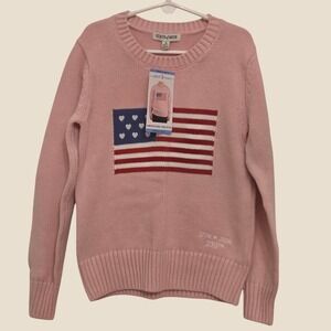 State of‎ Mine Americana Sweater Pink Heart Flag 250th Anniversary Cotton 6/7